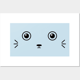 Cute Kawaii Face T-Shirt Posters and Art